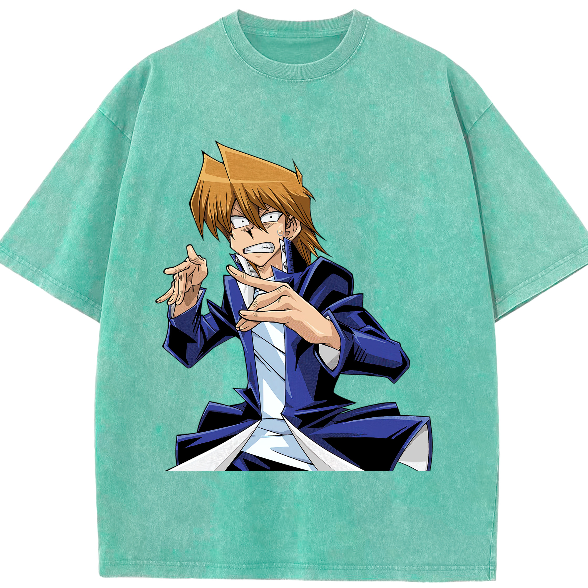 （画像用） 遊☆戯☆王 Yu-Gi-Oh! 綿100% ヴィンテージ風 半袖Tシャツ（フロントプリント）